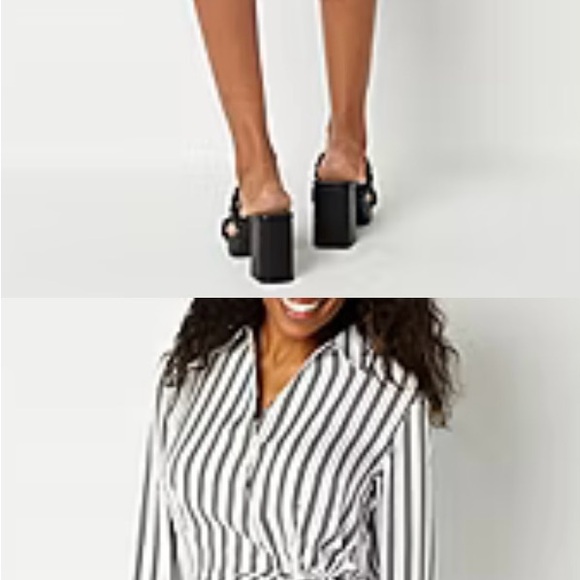 Dress striped wrap long sleeve - Picture 3 of 3